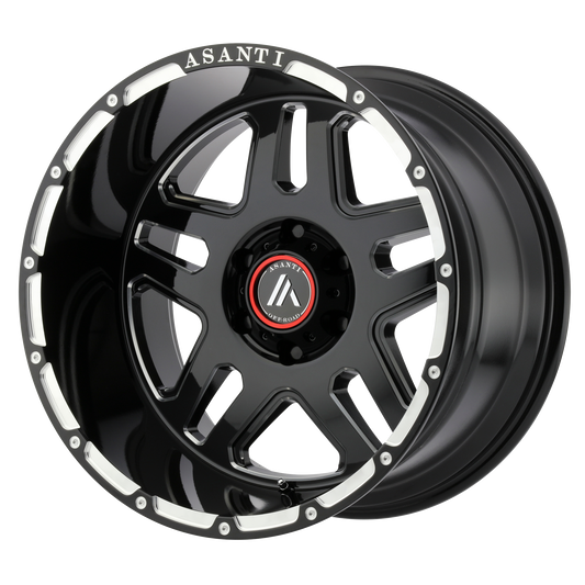 Asanti Ab809 Enforcer Wheel, 17x8.5 +25 Offset 6x114.3, Gloss Black Milled - AB809-17856425GM-C-Dub Tech