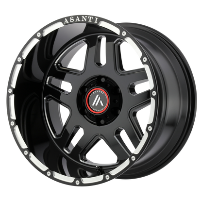 Asanti Ab809 Enforcer Wheel, 20x9.0 +18 Offset 8x180, Gloss Black Milled - AB809-20908818GM-C-Dub Tech