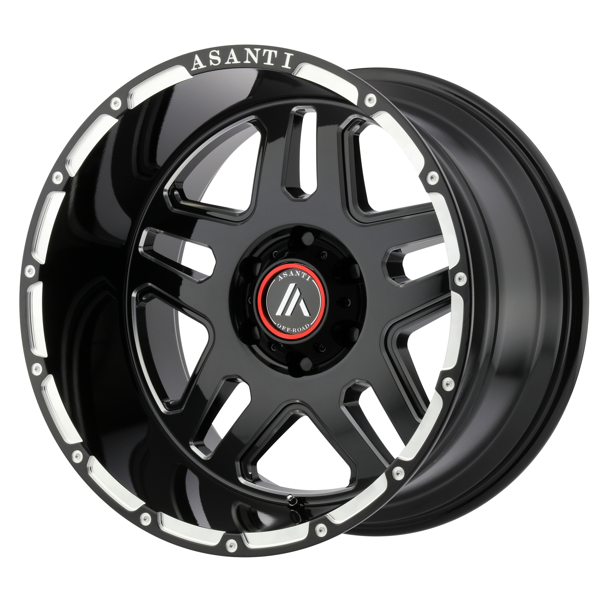 Asanti Ab809 Enforcer Wheel, 22x10.0 -18 Offset 8x165.1, Gloss Black Milled - AB809-22108018NGM-C-Dub Tech