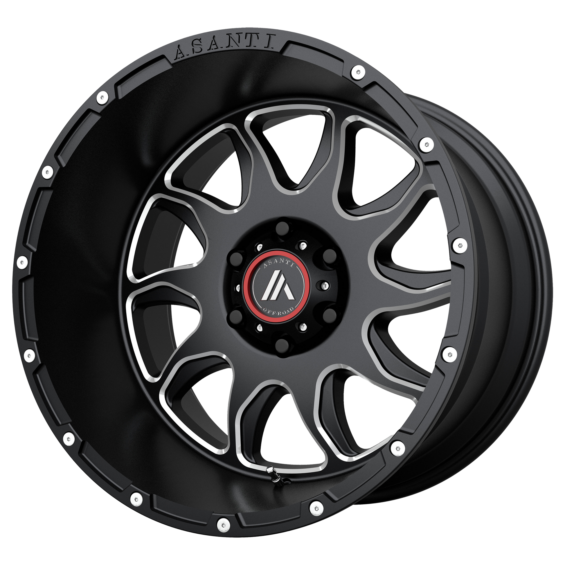 Asanti Ab810 Ballistic Wheel, 20x9.0 +18 Offset 8x170, Gloss Black Milled - AB810-20908718GM-C-Dub Tech