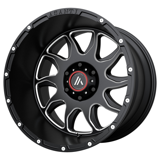 Asanti Ab810 Ballistic Wheel, 20x9.0 +18 Offset 8x170, Gloss Black Milled - AB810-20908718GM-C-Dub Tech