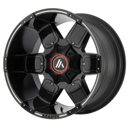 Asanti Ab811 Warthog Wheel, 22x12.0 -44 Offset 8x165.1, Satin Black Milled - AB811-22128044NBM-C-Dub Tech