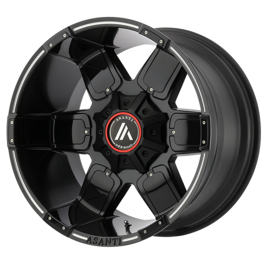 Asanti Ab811 Warthog Wheel, 22x12.0 -44 Offset 8x165.1, Satin Black Milled - AB811-22128044NBM-C-Dub Tech