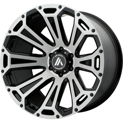 Asanti AB813 20X12 8X180 BLK-BRS -40MM - AB813-201288BB40N-C-Dub Tech