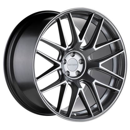 Set of 4: Beyern Autobahn Wheel, 22x10.5 +32 Offset 5x120, Gloss Gunmetal - 2205ATB325120G74