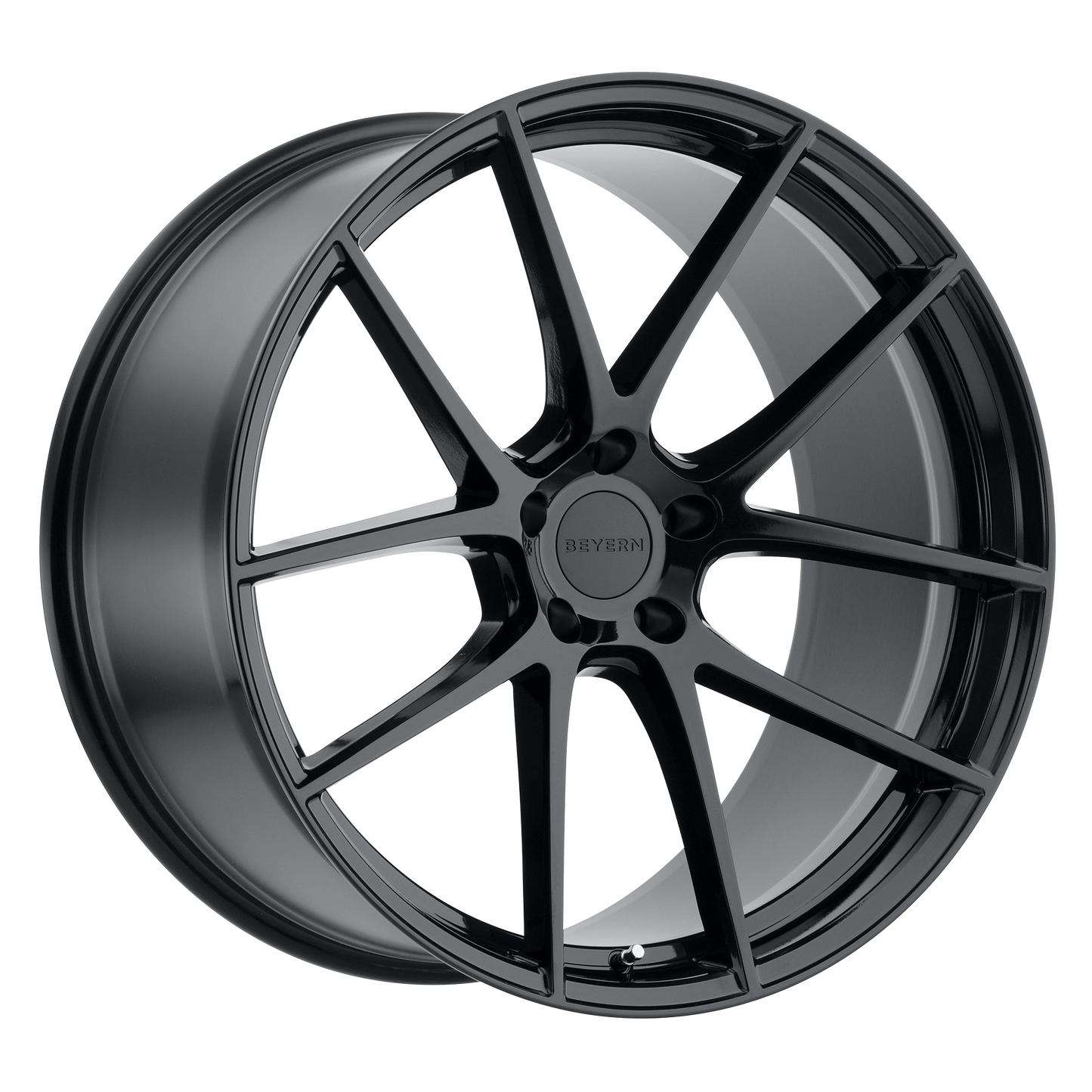 Set of 4: Beyern Ritz Wheel, 20x9.0 +15 Offset 5x120, Gloss Black - 2090BFT155120B72