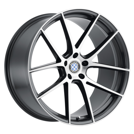 Beyern Ritz Wheel, 20x10.0 +35 Offset 5x120, Gloss Gunmetal W/ Brushed Face - 2010BFT355120G72-C-Dub Tech