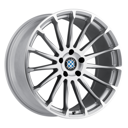 Set of 4: Beyern Aviatic Wheel, 20x10.0 +25 Offset 5x120, Silver W/ Mirror Cut Face - 2010BYA255120S74
