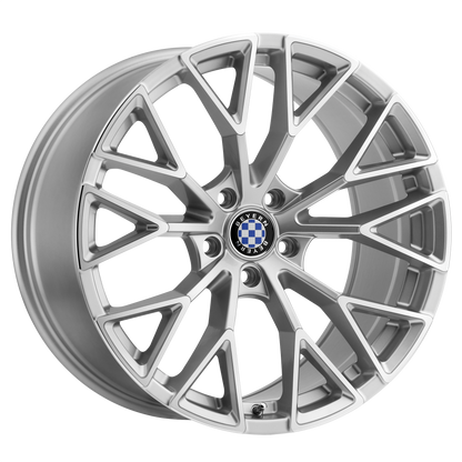Set of 4: Beyern Antler Wheel, 17x9.0 +20 Offset 5x120, Silver W/ Mirror Cut Face - 1790BYL205120S72