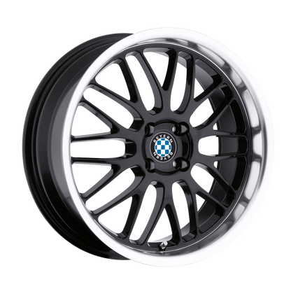 Beyern Mesh Wheel, 20x8.5 +20 Offset 5x120, Gloss Black W/ Mirror Cut Lip - 2085BYM205120B72-C-Dub Tech