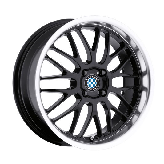 Beyern Mesh Wheel, 20x8.5 +20 Offset 5x120, Gloss Black W/ Mirror Cut Lip - 2085BYM205120B72-C-Dub Tech