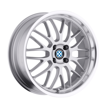 Beyern Mesh Wheel, 20x8.5 +20 Offset 5x120, Silver W/ Mirror Cut Lip - 2085BYM205120S72-C-Dub Tech