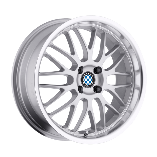 Beyern Mesh Wheel, 20x8.5 5x120, Silver W/ Mirror Cut Lip - 2085BYM205120S74-C-Dub Tech