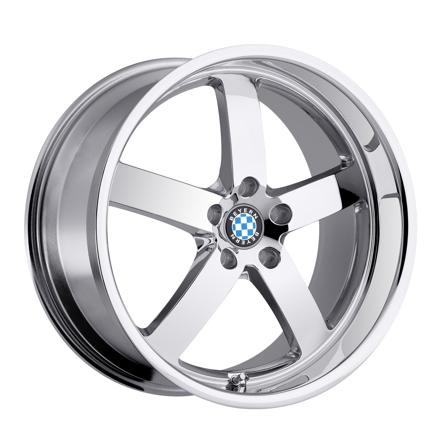Set of 4: Beyern Rapp Wheel, 19x9.5 +25 Offset 5x120, Chrome - 1995BYR255120C74