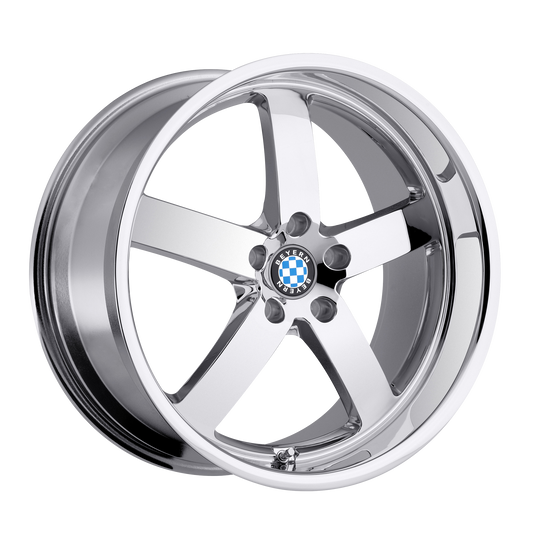 Set of 4: Beyern Rapp Wheel, 19x9.5 +25 Offset 5x120, Chrome - 1995BYR255120C74