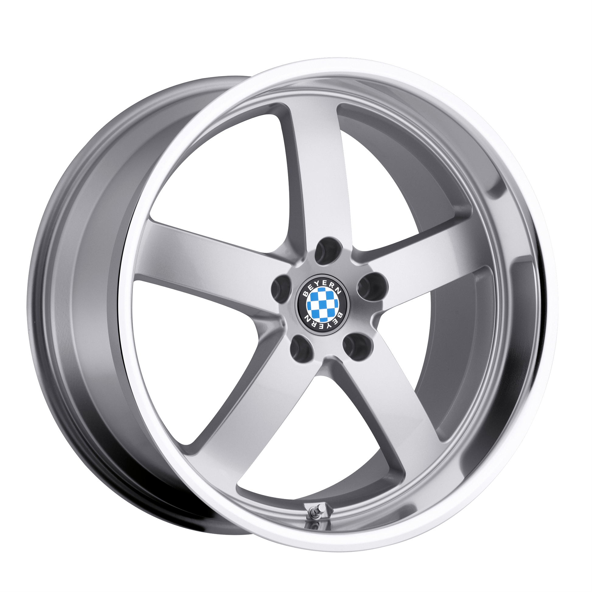 Beyern Rapp Wheel, 20x10.0 5x120, Silver W/ Mirror Cut Lip - 2010BYR255120S74-C-Dub Tech