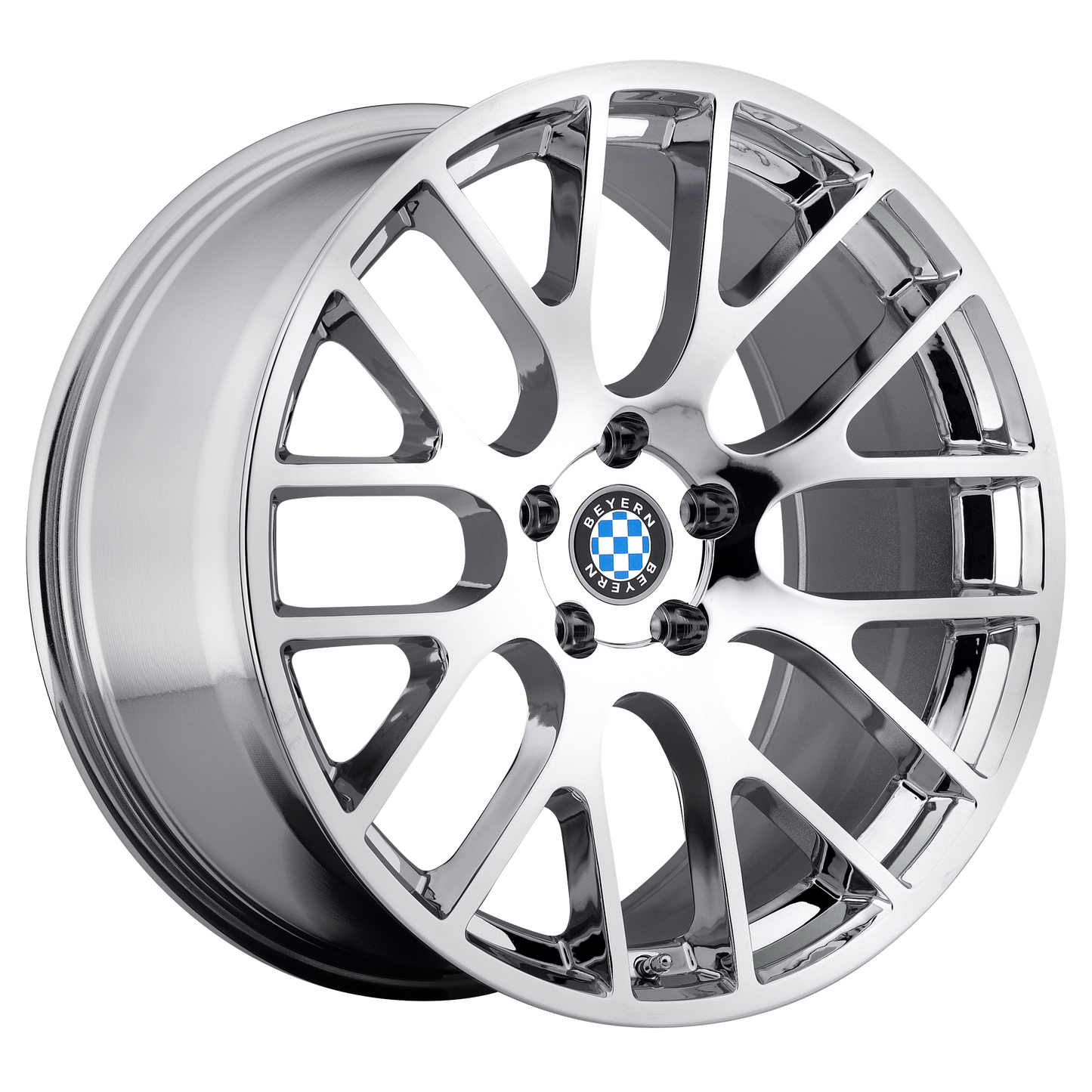 Set of 4: Beyern Spartan Wheel, 18x9.5 +25 Offset 5x120, Chrome - 1895BYS255120C74
