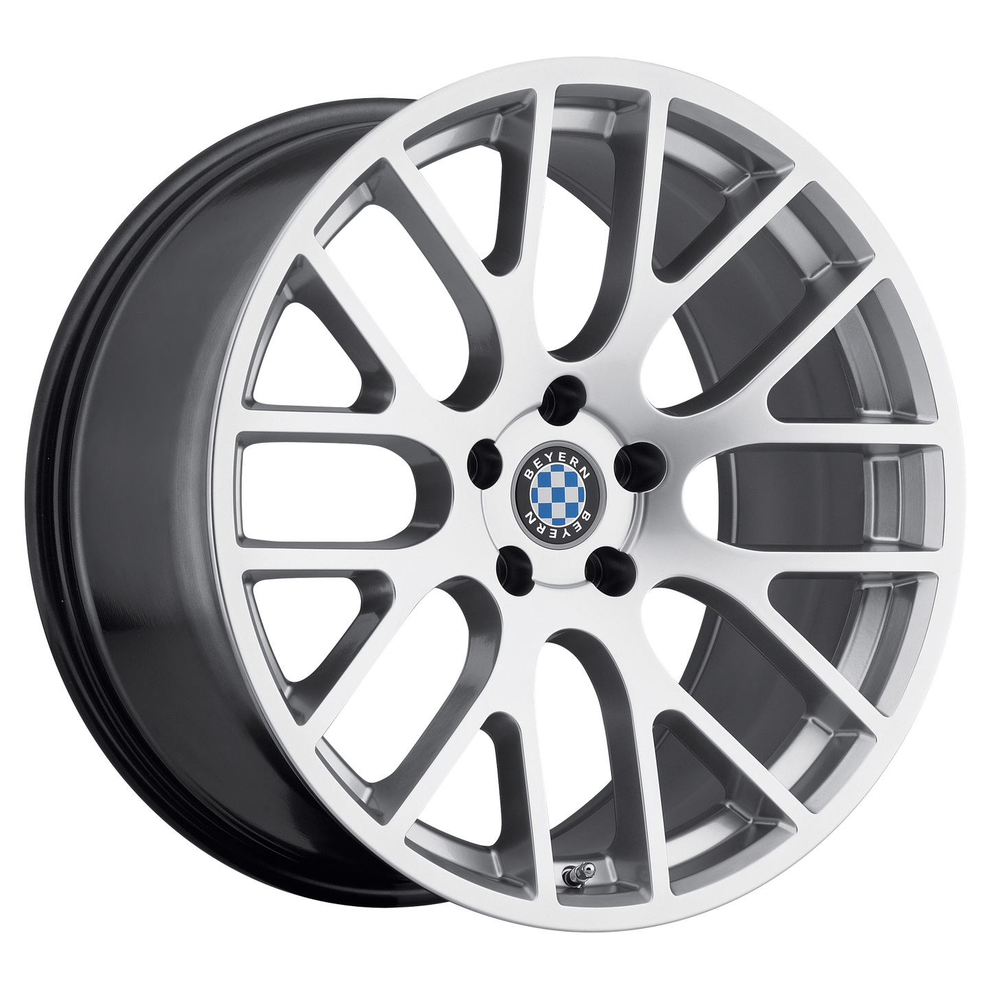 Set of 4: Beyern Spartan Wheel, 20x10.0 +25 Offset 5x120, Hyper Silver - 2010BYS255120S74