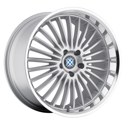 Set of 4: Beyern Multi Wheel, 18x9.5 +25 Offset 5x120, Silver W/ Mirror Cut Lip - 1895BYT255120S74