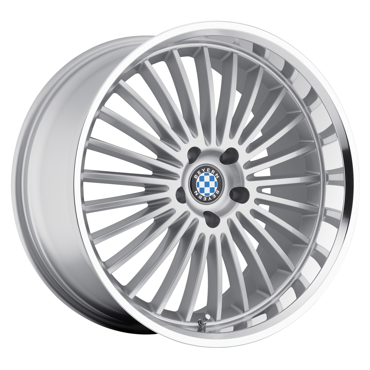 Beyern Multi Wheel, 22x9.5 +20 Offset 5x120, Silver W/ Mirror Cut Lip - 2295BYT205120S72-C-Dub Tech