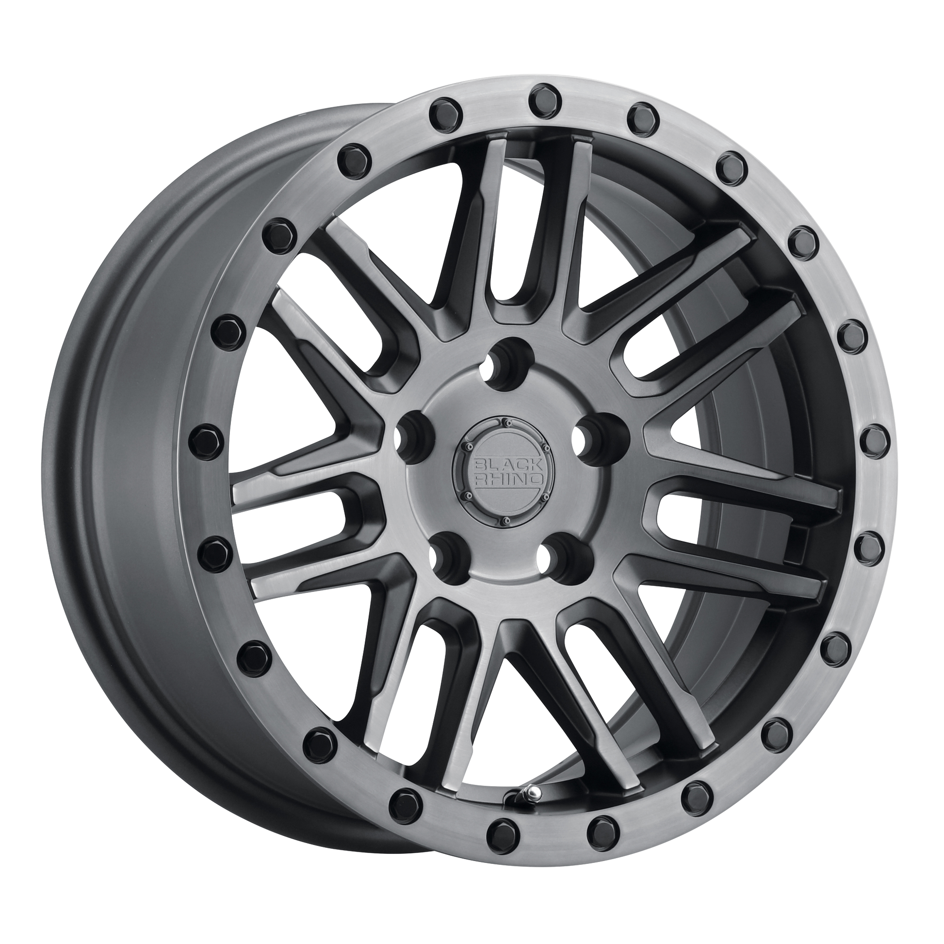 BLACK RHINO ARCHES MATTE BRUSHED GUNMETAL W/ BLACK BOLTS-C-Dub Tech