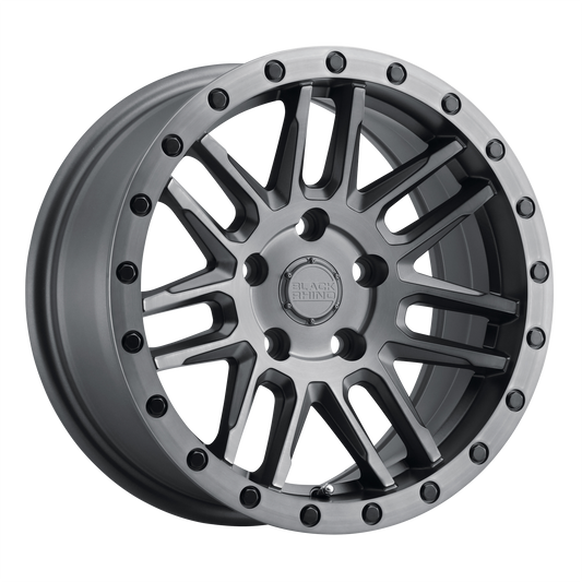 BLACK RHINO ARCHES MATTE BRUSHED GUNMETAL W/ BLACK BOLTS-C-Dub Tech