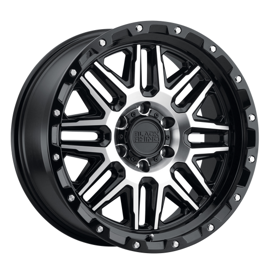 BLACK RHINO ALAMO GLOSS BLACK W/ MACHINED FACE & STAINLESS BOLTS-C-Dub Tech