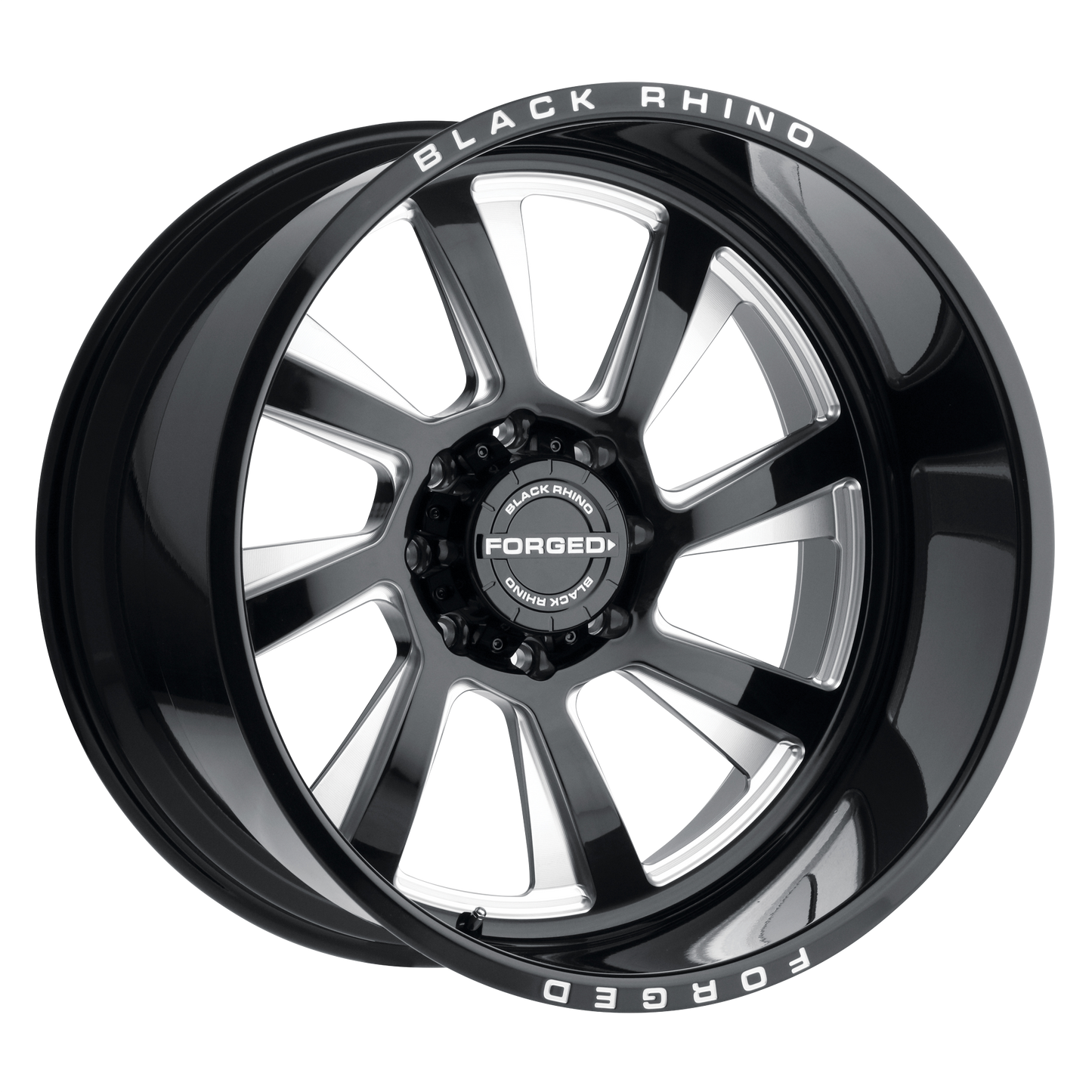 BLACK RHINO BLASTER GLOSS BLACK W/ MILLED SPOKES - DIRECTIONAL-C-Dub Tech