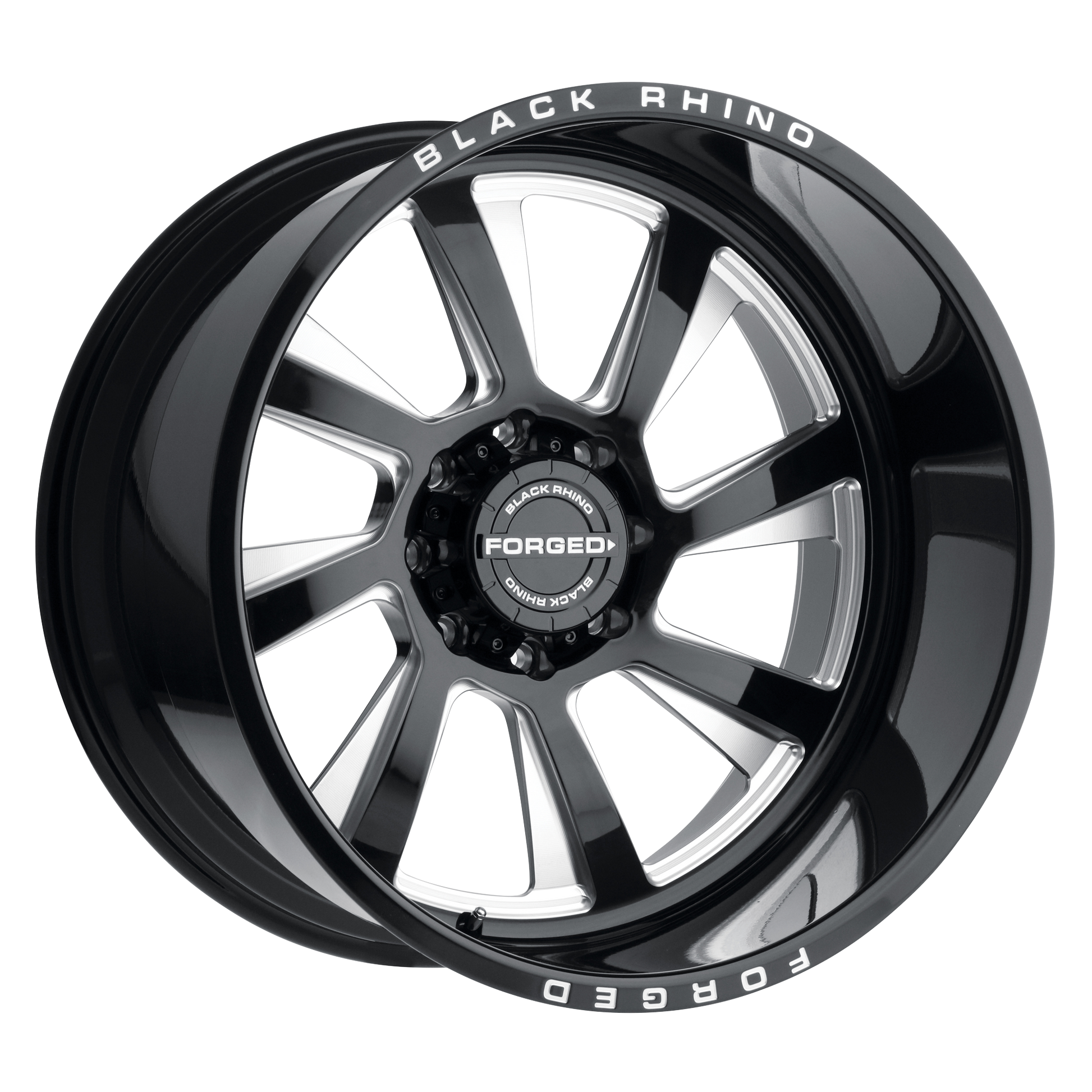 BLACK RHINO BLASTER GLOSS BLACK W/ MILLED SPOKES - DIRECTIONAL-C-Dub Tech