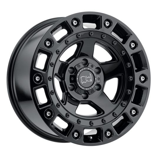 BLACK RHINO CINCO GLOSS BLACK W/ STAINLESS BOLT-C-Dub Tech