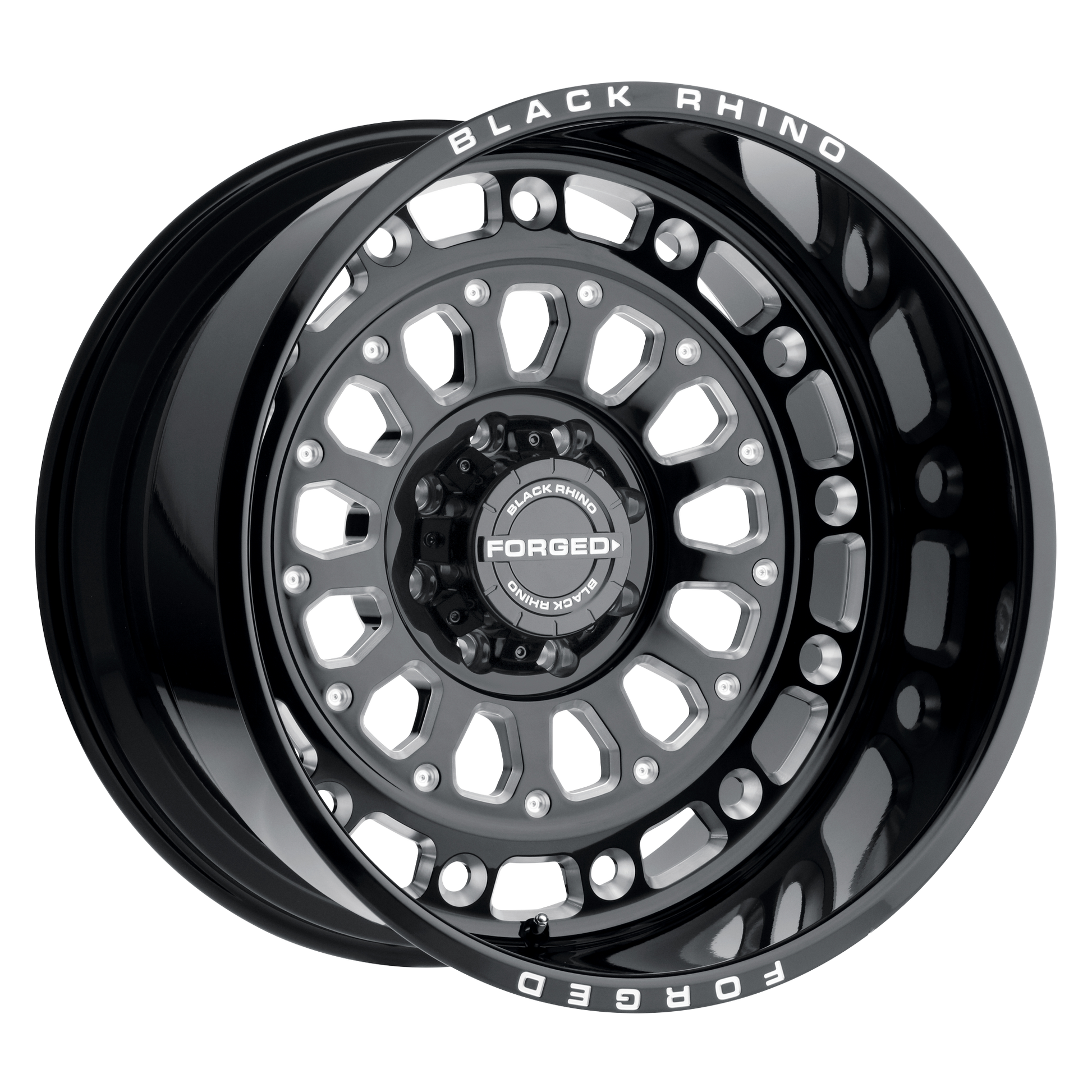 BLACK RHINO CENTURION GLOSS BLACK W/ MILLED SPOKES-C-Dub Tech