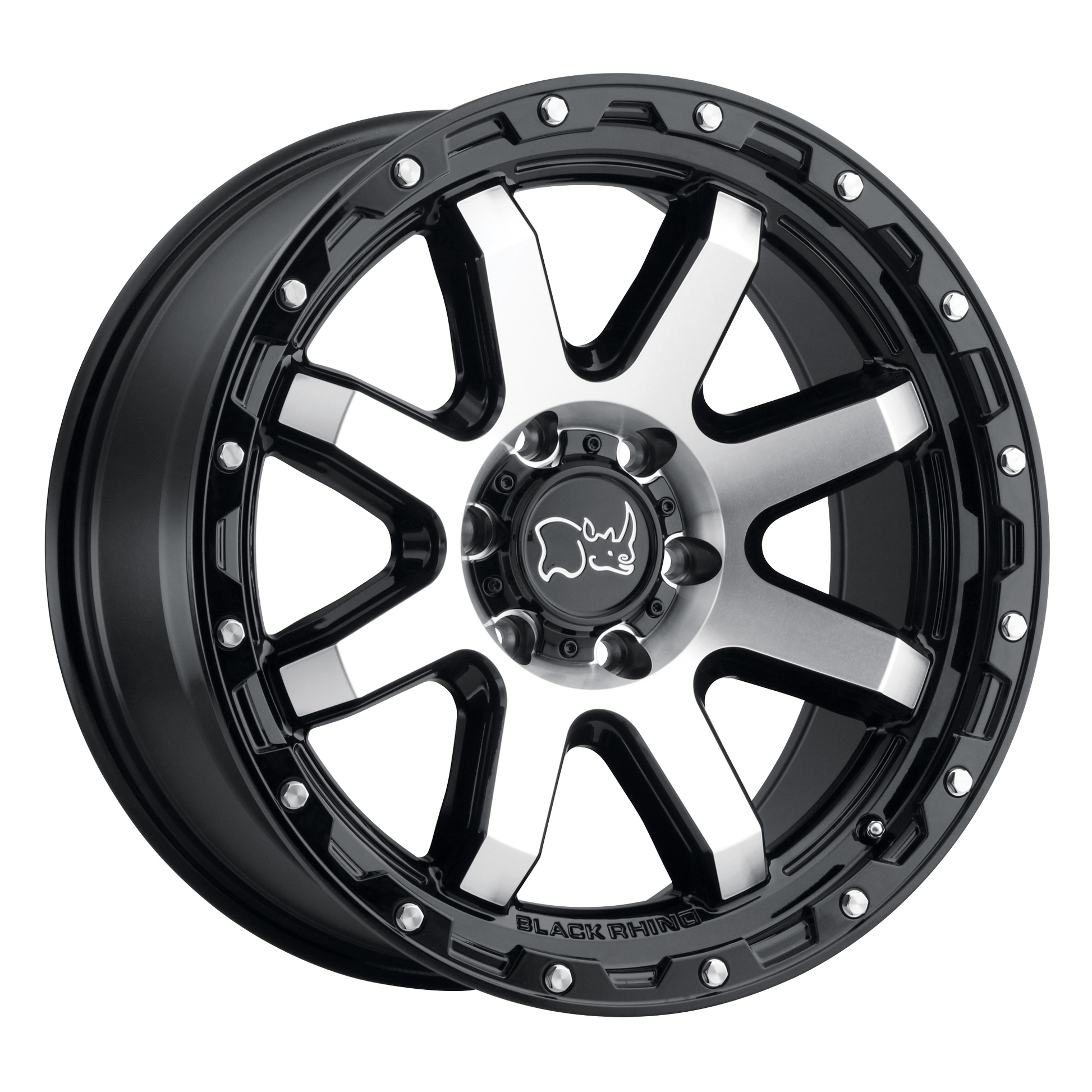 BLACK RHINO COYOTE GLOSS BLACK W/ MACHINED FACE & STAINLESS BOLTS-C-Dub Tech