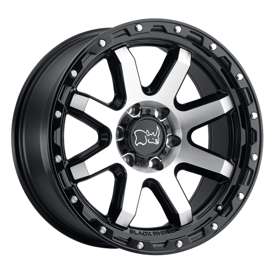 BLACK RHINO COYOTE GLOSS BLACK W/ MACHINED FACE & STAINLESS BOLTS-C-Dub Tech