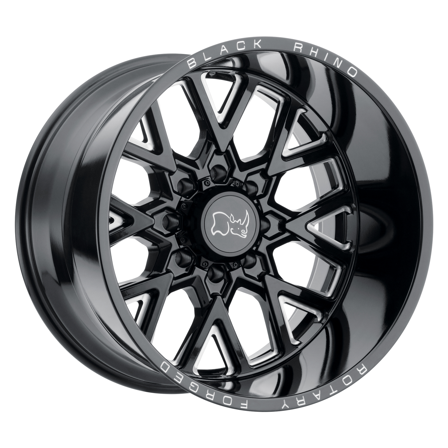 Black Rhino Grimlock Wheel, 20x11.5 -44 Offset 6x139.7, Gloss Black & Milled - 2015GRM-46140B12-C-Dub Tech