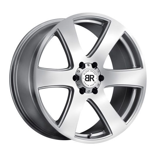 Black Rhino Haka Wheel, 20x8.5 +45 Offset 6x139.7, Silver W/ Machine Face - 2085HAK456140S12-C-Dub Tech