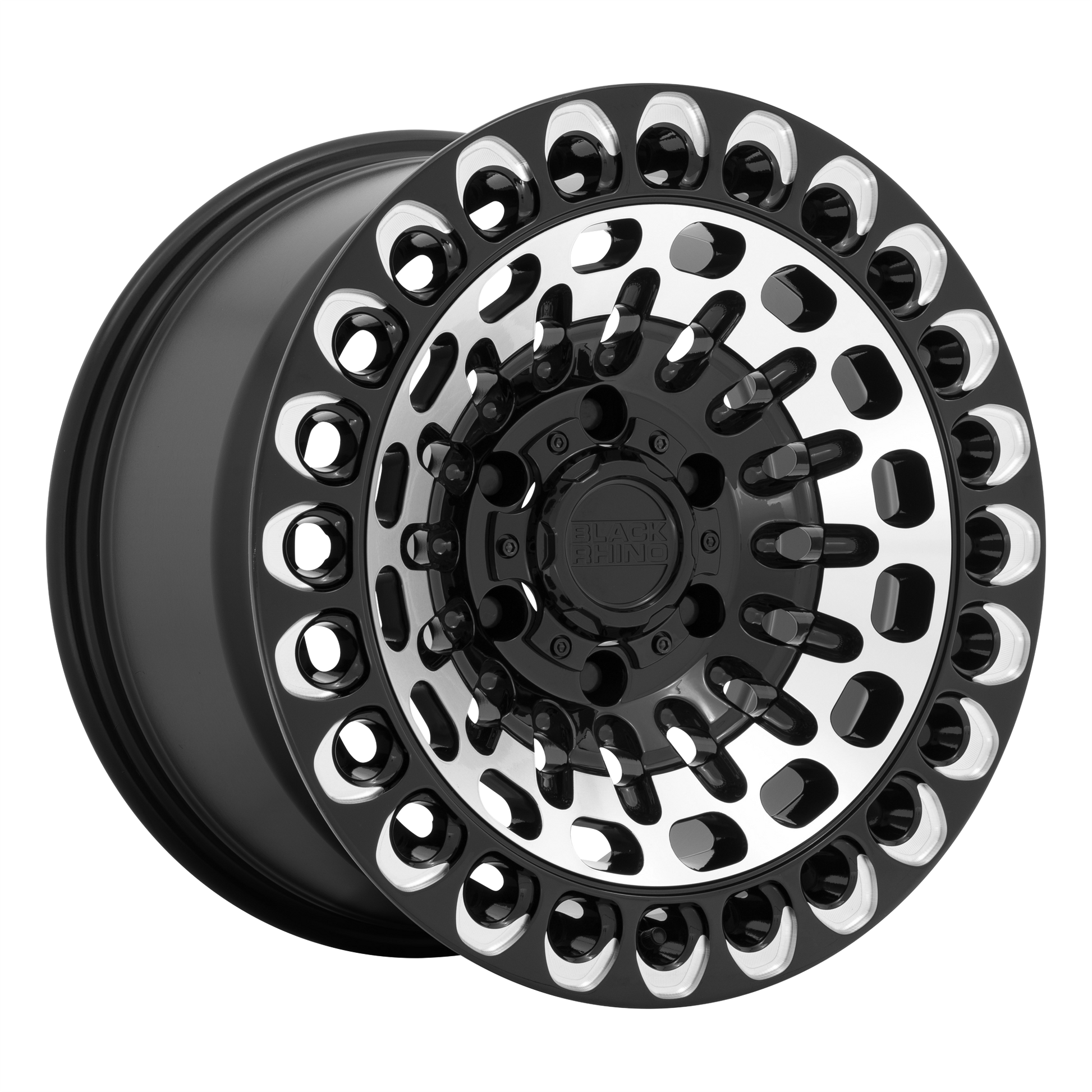 BLACK RHINO LABYRINTH GLOSS BLACK WITH MACHINED FACE & MILLING-C-Dub Tech