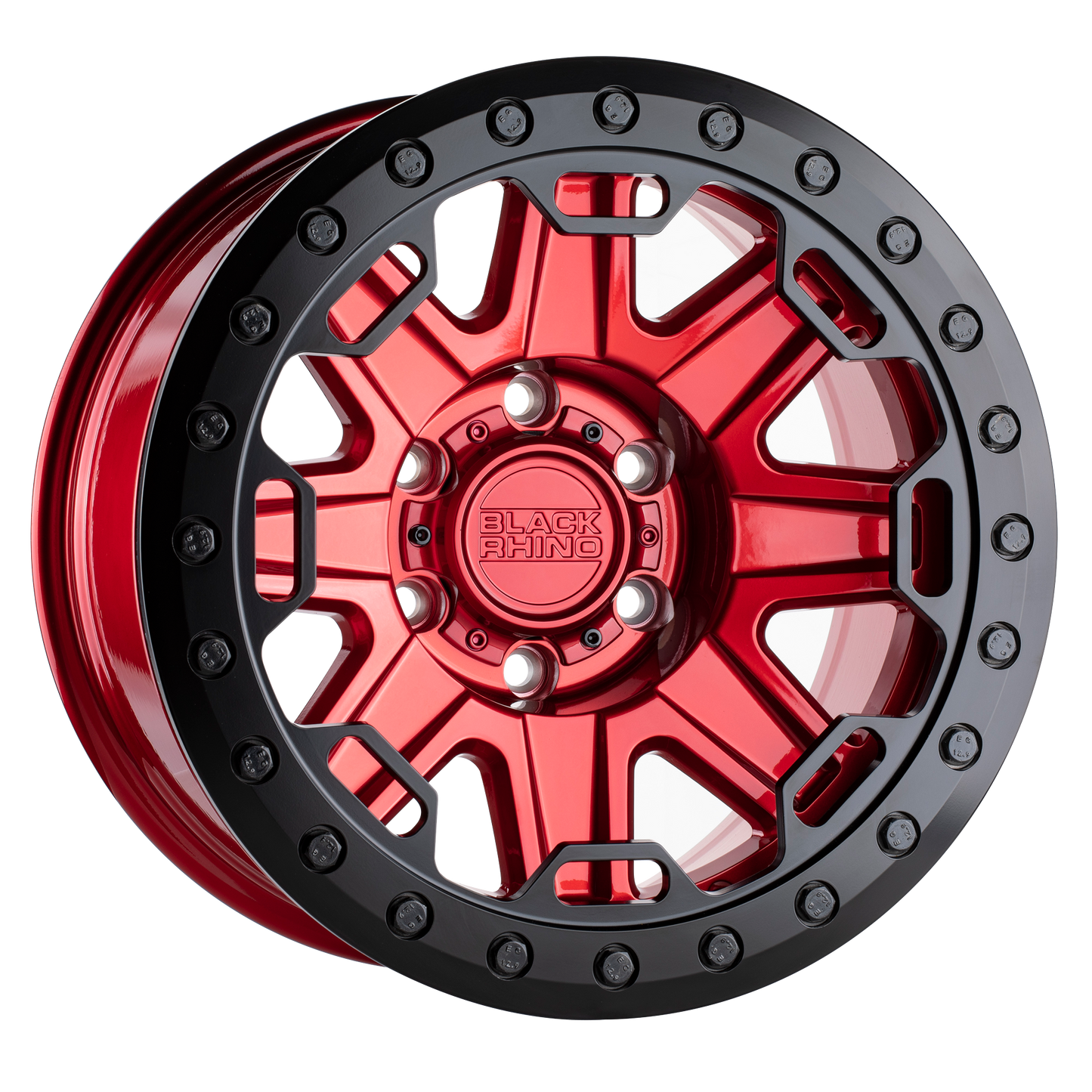 BLACK RHINO RIFT BEADLOCK CANDY RED W/ BLACK RING-C-Dub Tech