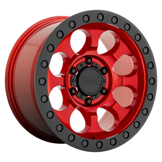 BLACK RHINO RIOT CANDY RED W/ BLACK RING & BOLTS-C-Dub Tech