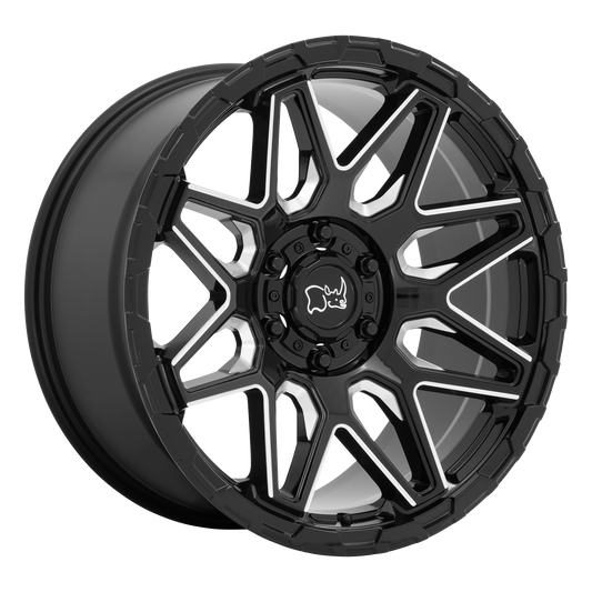BLACK RHINO SHOCKWAVE GLOSS BLACK WITH MILLED SPOKES-C-Dub Tech