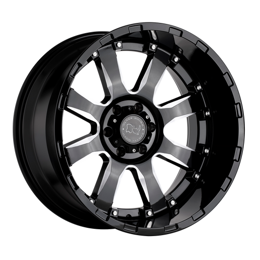 BLACK RHINO SIERRA GLOSS BLACK W/ MILLED SPOKES-C-Dub Tech