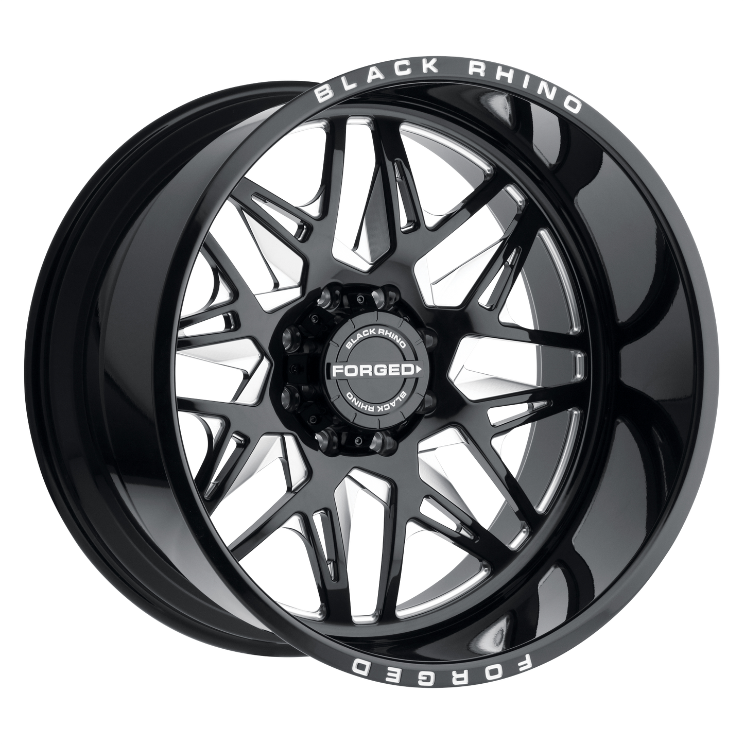 BLACK RHINO TWISTER GLOSS BLACK W/ MILLED SPOKES DIRECTIONAL-C-Dub Tech