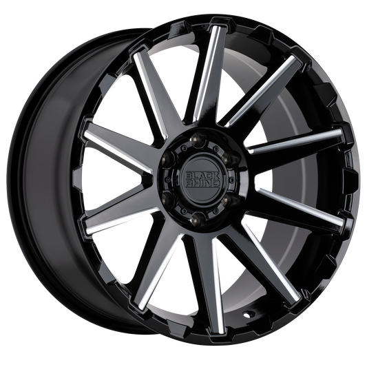 BLACK RHINO TYPHOON GLOSS BLACK W/ MILLED SPOKES-C-Dub Tech