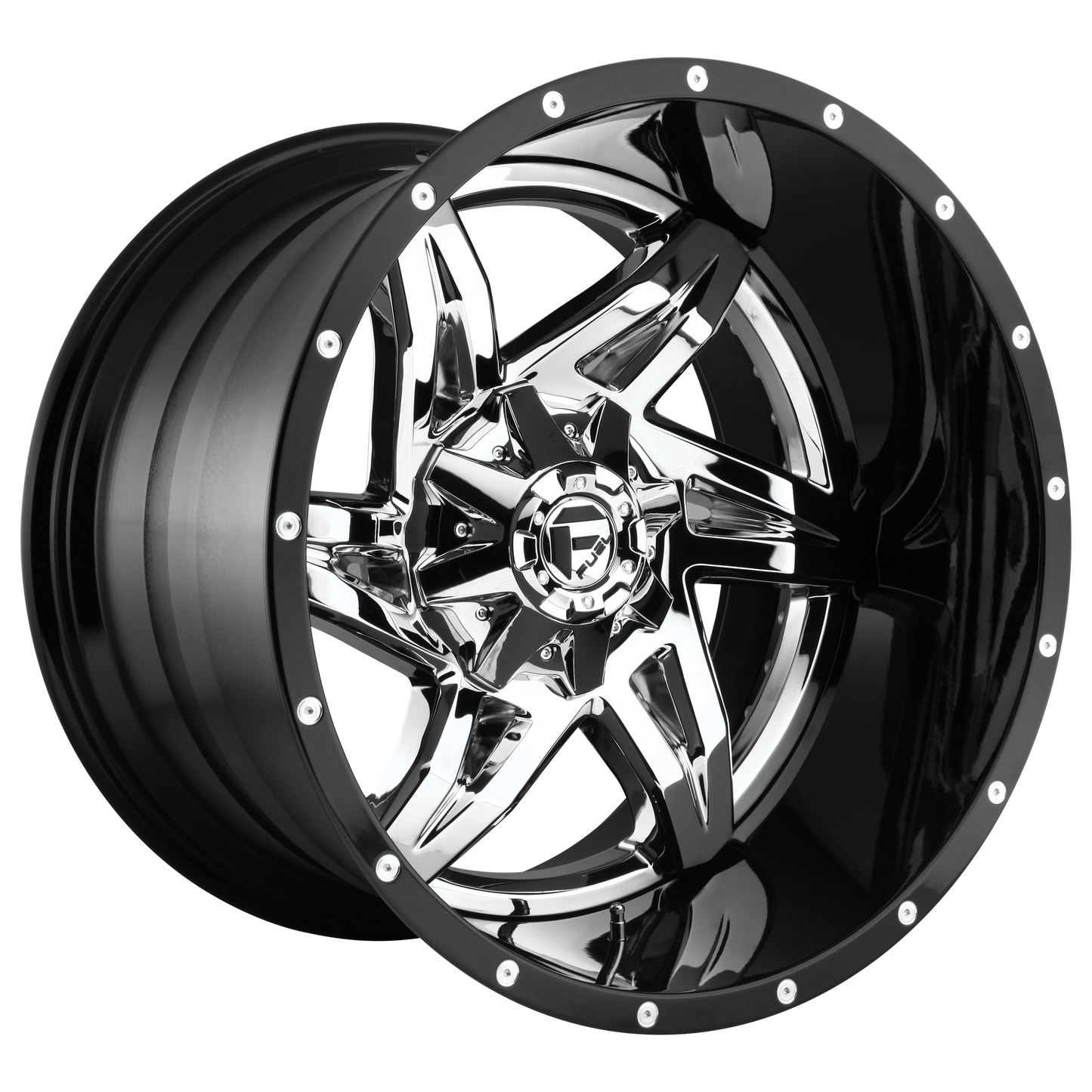 FUEL ROCKER CHROME PLATED GLOSS BLACK LIP