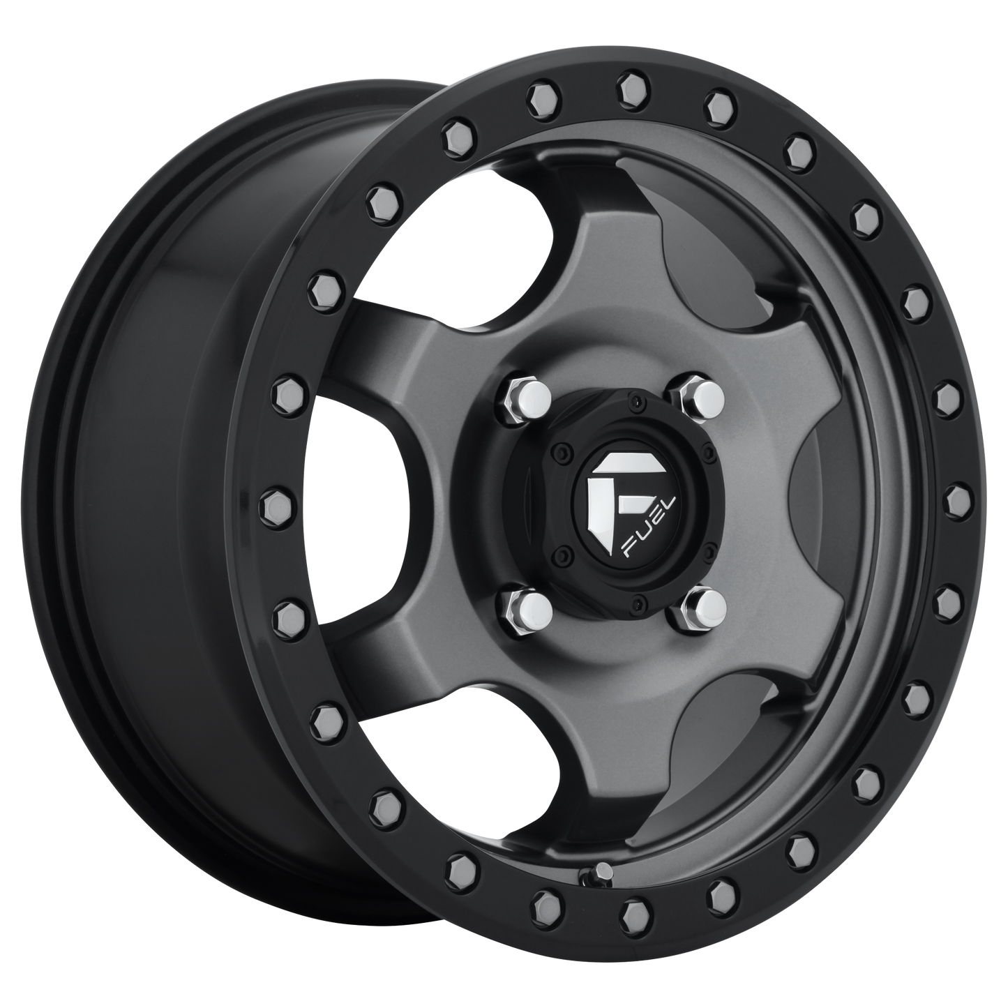 FUEL GATLING MATTE GUN METAL BLACK BEAD RING