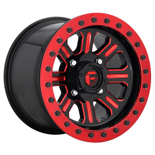 FUEL BEADLOCK GLOSS BLACK RED TINTED CLEAR