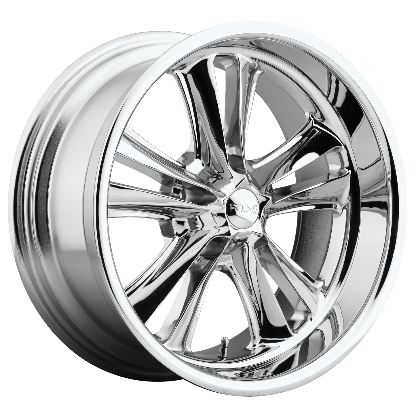 Set of 4: Foose F097 Knuckle Wheel, 18x9.5 +1 Offset 5x120.65, Chrome Plated - F09718956152