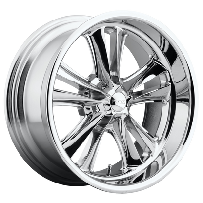 Set of 4: Foose F097 Knuckle Wheel, 18x9.5 +1 Offset 5x120.65, Chrome Plated - F09718956152