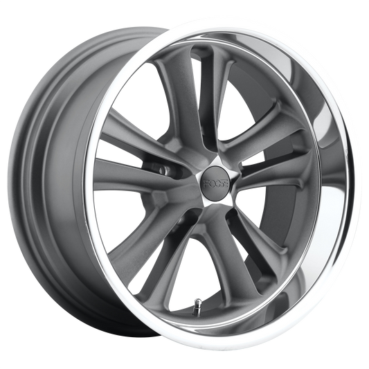 Foose F099 Knuckle Wheel, 17x7.0 +1 Offset 5x120.65, Matte Gun Metal Machined - F09917706140