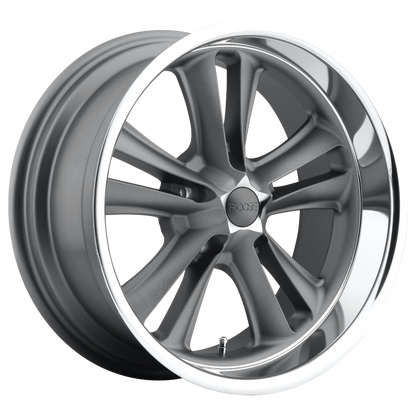 Set of 4: Foose F099 Knuckle Wheel, 17x7.0 +1 Offset 5x114.3, Matte Gun Metal Machined - F09917706540