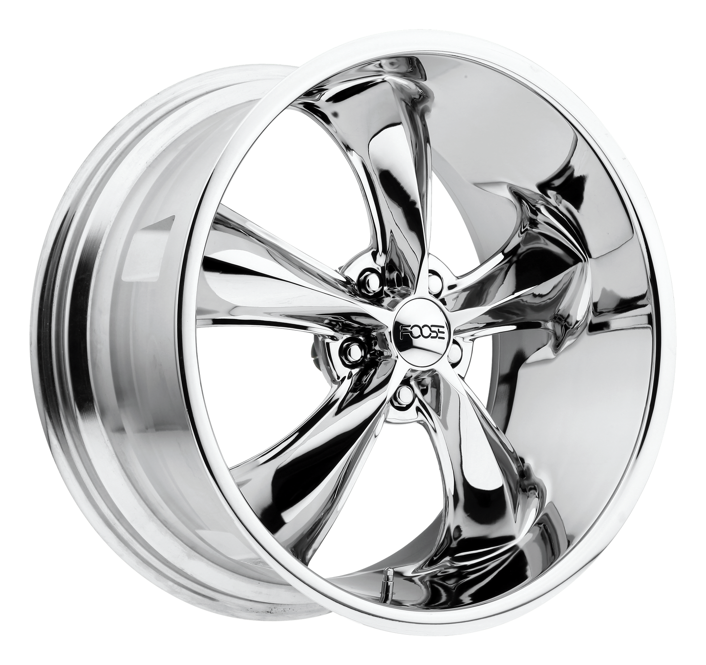 Set of 4: Foose F105 Legend Wheel, 17x9.0 +7 Offset 5x120.65, Chrome Plated - F10517906152